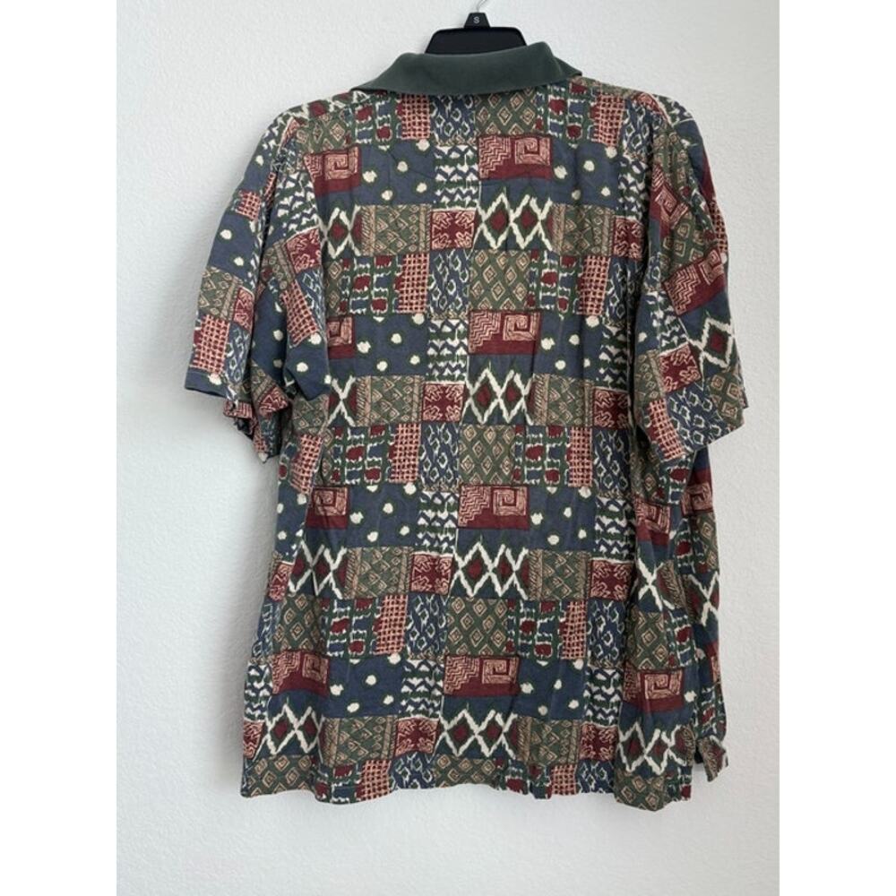 Mens Vintage 90s Patch Polo Size Large - Picture 2 of 3